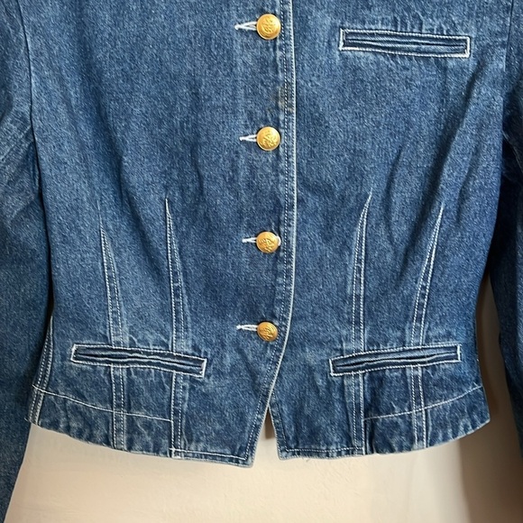 The Limited Womens Vintage International Jean Jacket W/World Colors Trim L - Picture 3 of 14